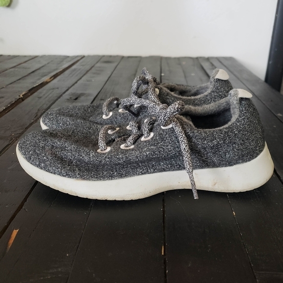 Allbirds Women's 7 Merino Wool Navy Blue Grey Shoes Sneakers Lightweight Running - Picture 8 of 10